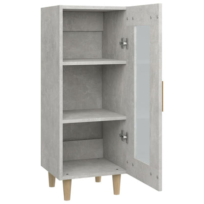 vidaXL Buffet gris béton 34,5x34x90 cm Bois d'ingénierie
