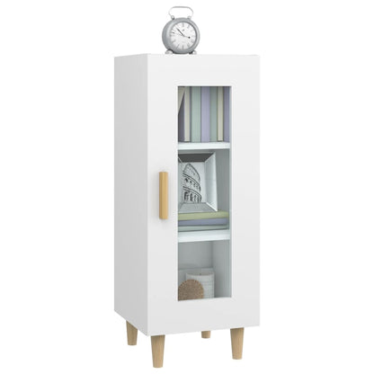 vidaXL Buffet haut brillant blanc 34,5x34x90 cm Bois d'ingénierie