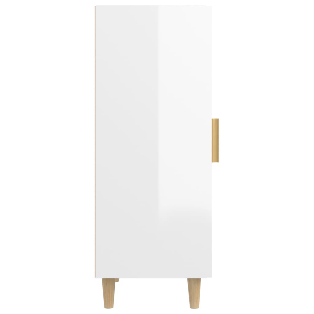 vidaXL Buffet haut brillant blanc 34,5x34x90 cm Bois d'ingénierie