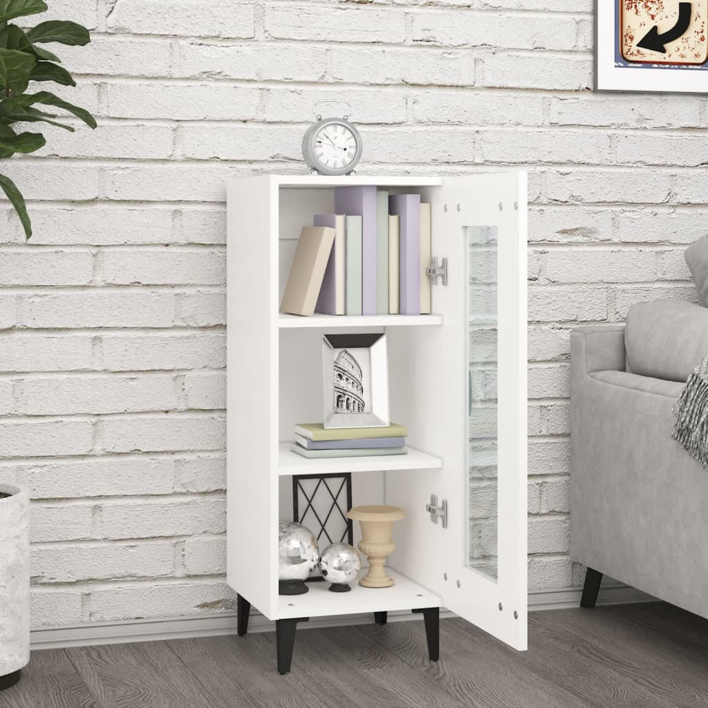 vidaXL Sideboard Weiß 34,5x34x90 cm Holzwerkstoff