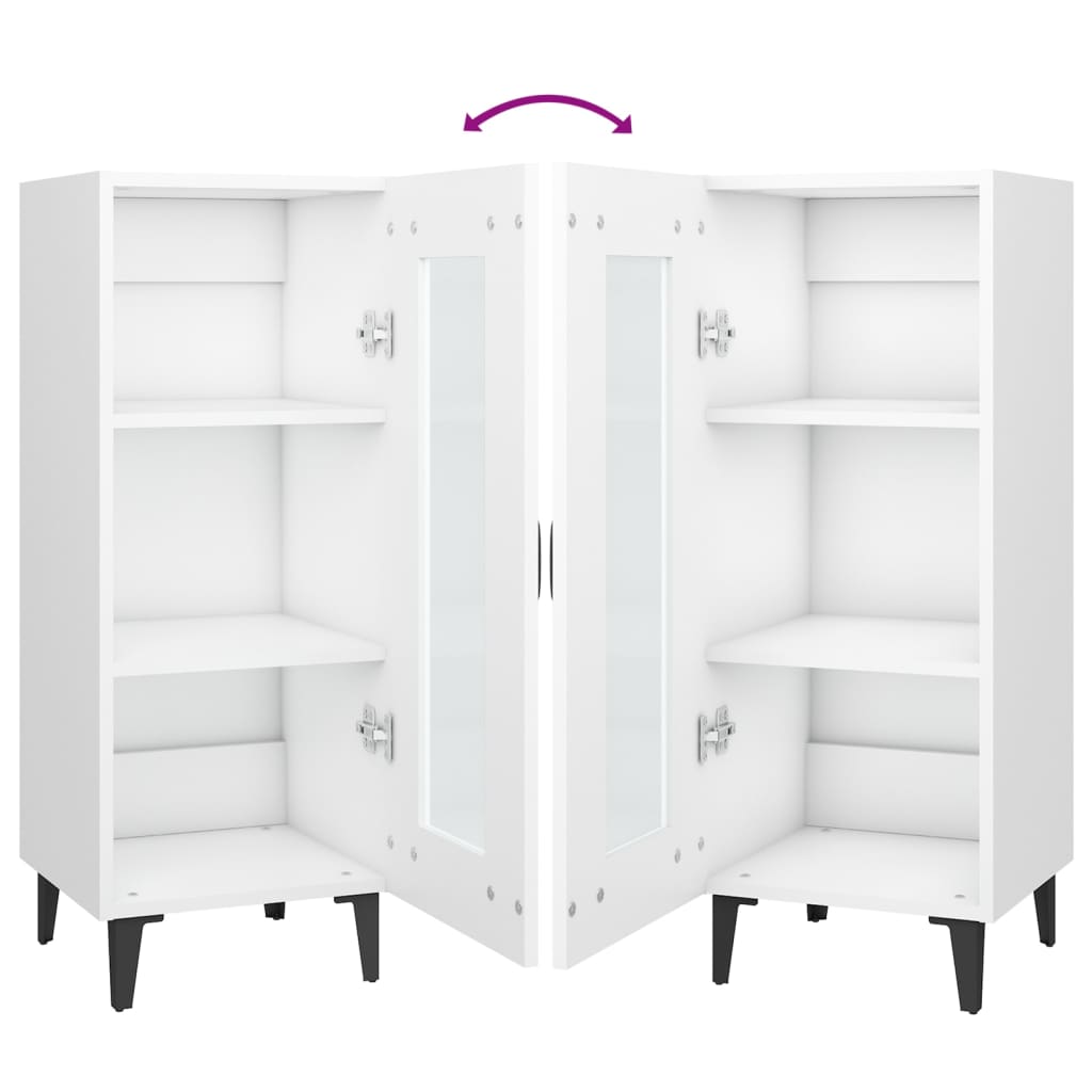 vidaXL Sideboard Weiß 34,5x34x90 cm Holzwerkstoff