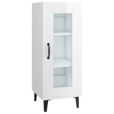 vidaXL Buffet haut brillant blanc 34,5x34x90 cm Bois d'ingénierie