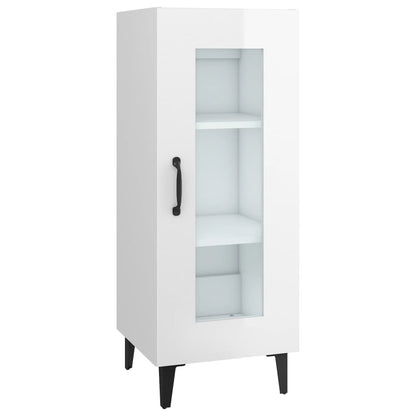 vidaXL Buffet haut brillant blanc 34,5x34x90 cm Bois d'ingénierie