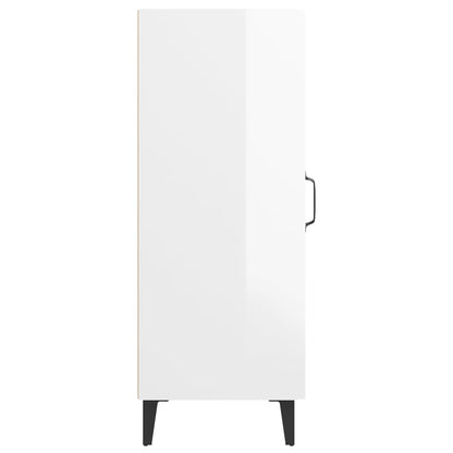 vidaXL Buffet haut brillant blanc 34,5x34x90 cm Bois d'ingénierie