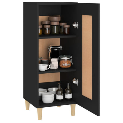 vidaXL Buffet noir 34,5x34x90 cm Bois d'ingénierie