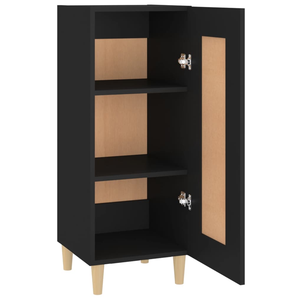 vidaXL Buffet noir 34,5x34x90 cm Bois d'ingénierie