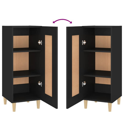 vidaXL Buffet noir 34,5x34x90 cm Bois d'ingénierie