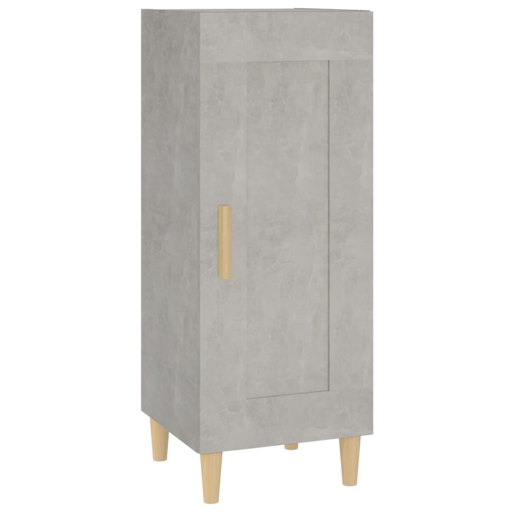 vidaXL Buffet gris béton 34,5x34x90 cm Bois d'ingénierie
