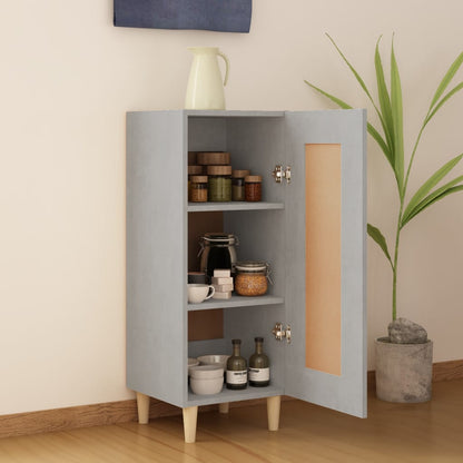 vidaXL Buffet gris béton 34,5x34x90 cm Bois d'ingénierie