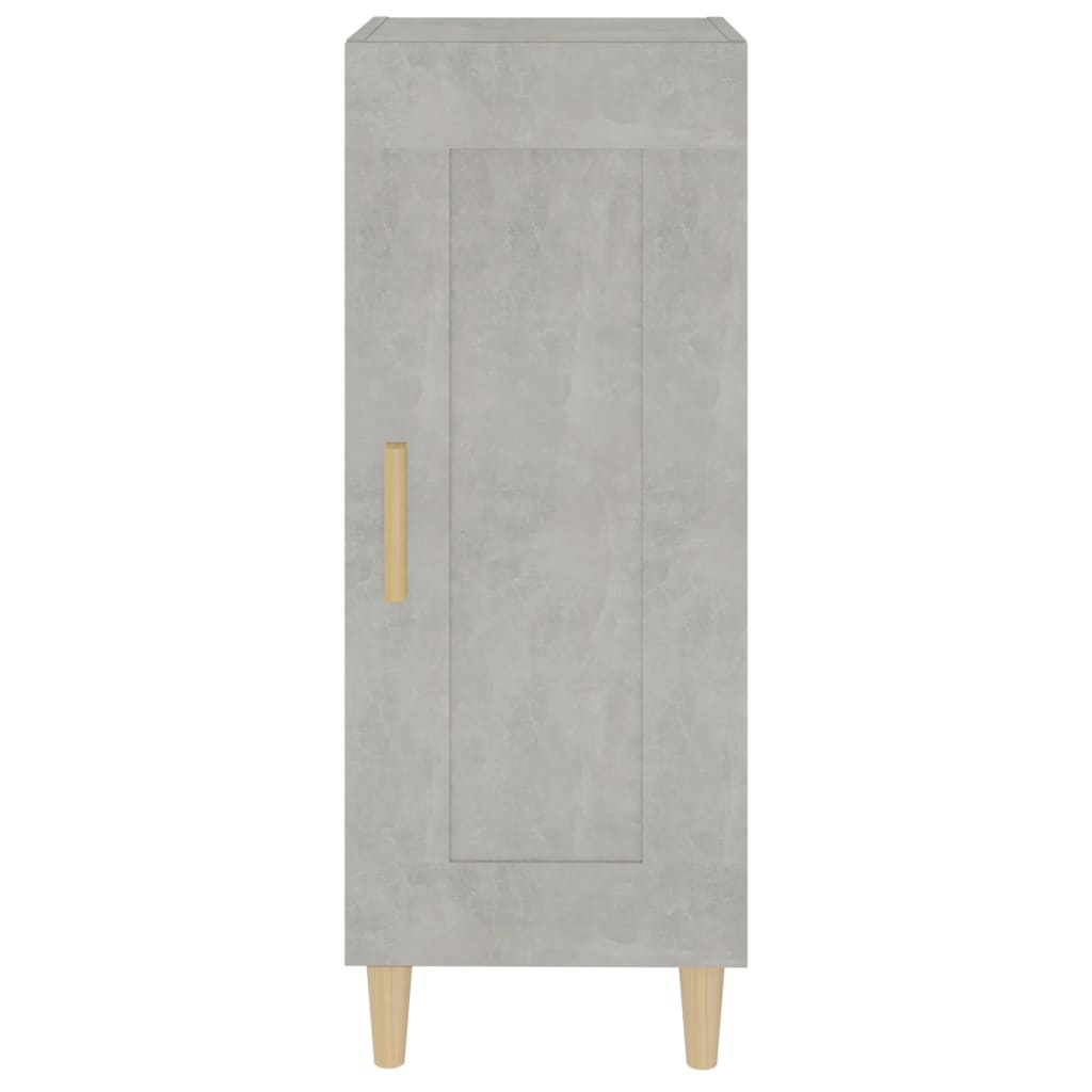 vidaXL Buffet gris béton 34,5x34x90 cm Bois d'ingénierie