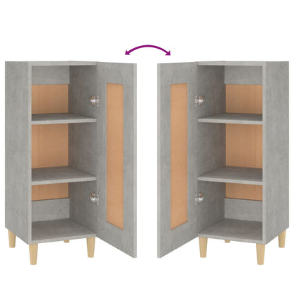 vidaXL Buffet gris béton 34,5x34x90 cm Bois d'ingénierie