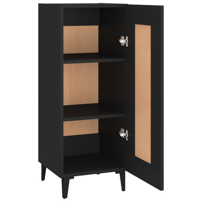 vidaXL Buffet noir 34,5x34x90 cm Bois d'ingénierie