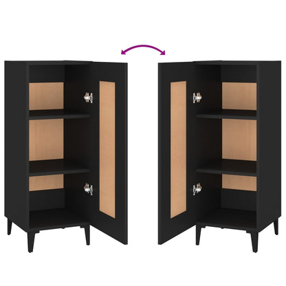 vidaXL Buffet noir 34,5x34x90 cm Bois d'ingénierie