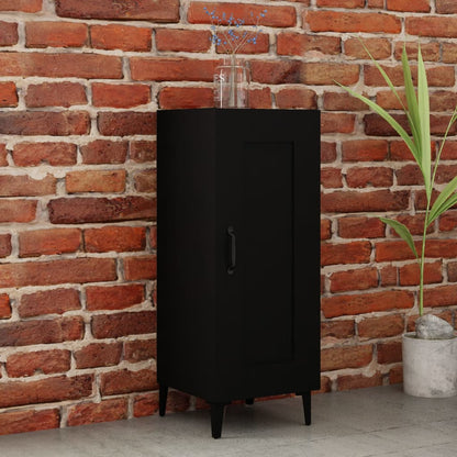 vidaXL Buffet noir 34,5x34x90 cm Bois d'ingénierie