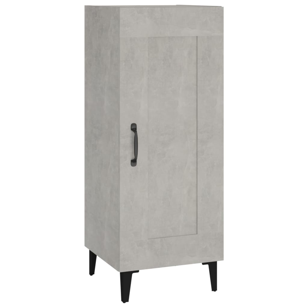 vidaXL Buffet gris béton 34,5x34x90 cm Bois d'ingénierie