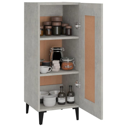 vidaXL Buffet gris béton 34,5x34x90 cm Bois d'ingénierie