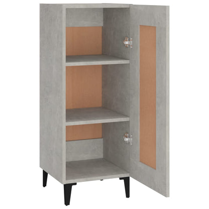 vidaXL Buffet gris béton 34,5x34x90 cm Bois d'ingénierie