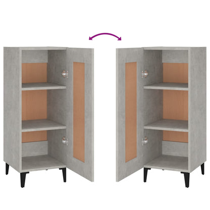 vidaXL Buffet gris béton 34,5x34x90 cm Bois d'ingénierie