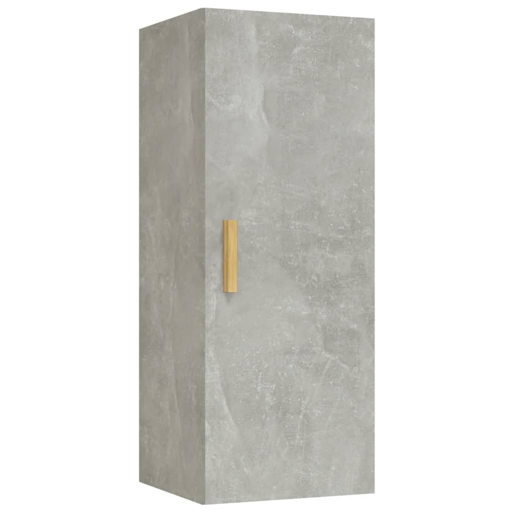 vidaXL Wandschrank Betongrau 34,5x34x90 cm Holzwerkstoff
