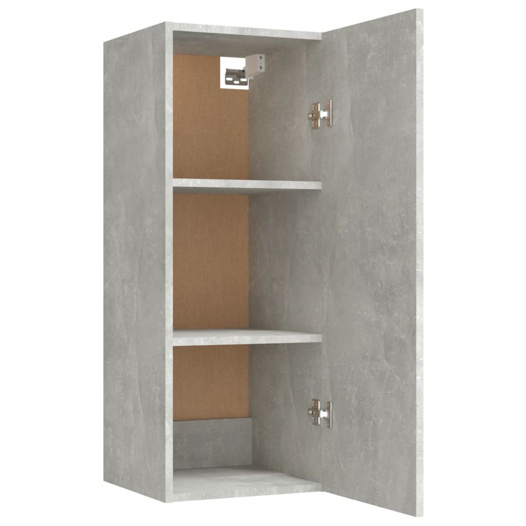 vidaXL Wandschrank Betongrau 34,5x34x90 cm Holzwerkstoff
