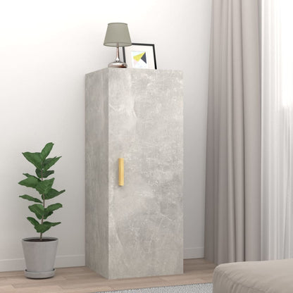 vidaXL Wandschrank Betongrau 34,5x34x90 cm Holzwerkstoff