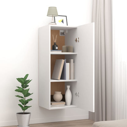vidaXL Armoire murale blanche 34,5x34x90 cm Bois d'ingénierie
