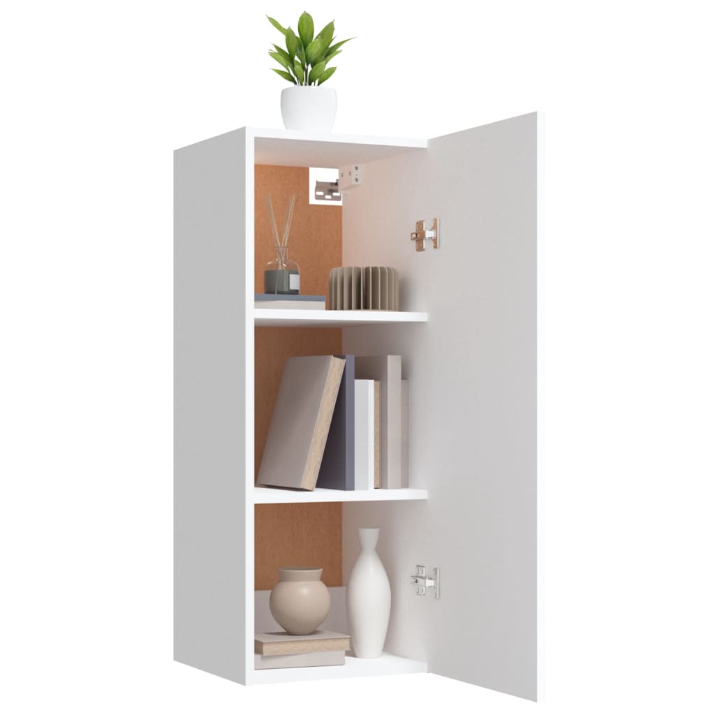vidaXL Armoire murale blanche 34,5x34x90 cm Bois d'ingénierie