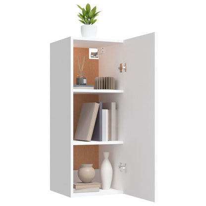 vidaXL Armoire murale blanche 34,5x34x90 cm Bois d'ingénierie