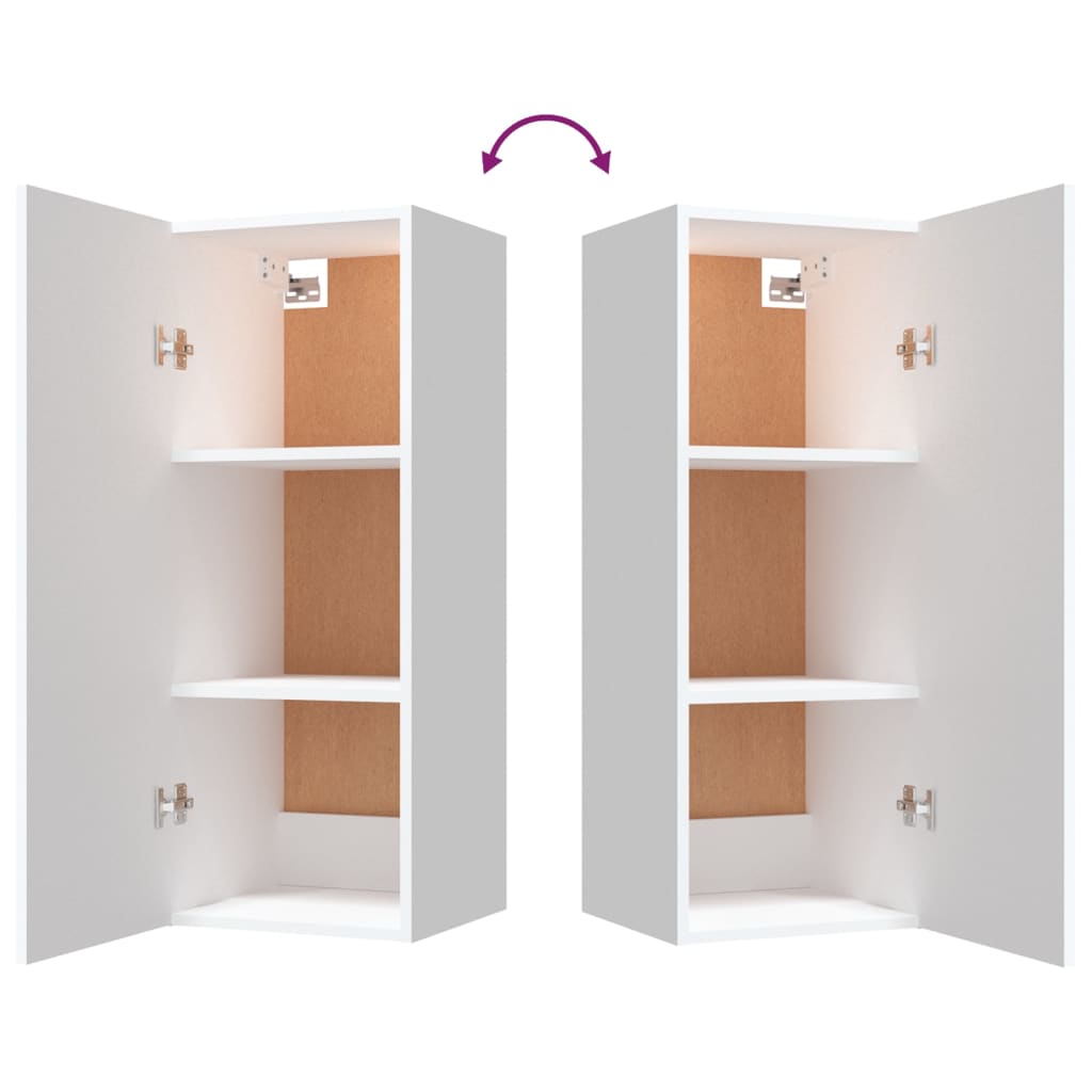 vidaXL Armoire murale blanche 34,5x34x90 cm Bois d'ingénierie