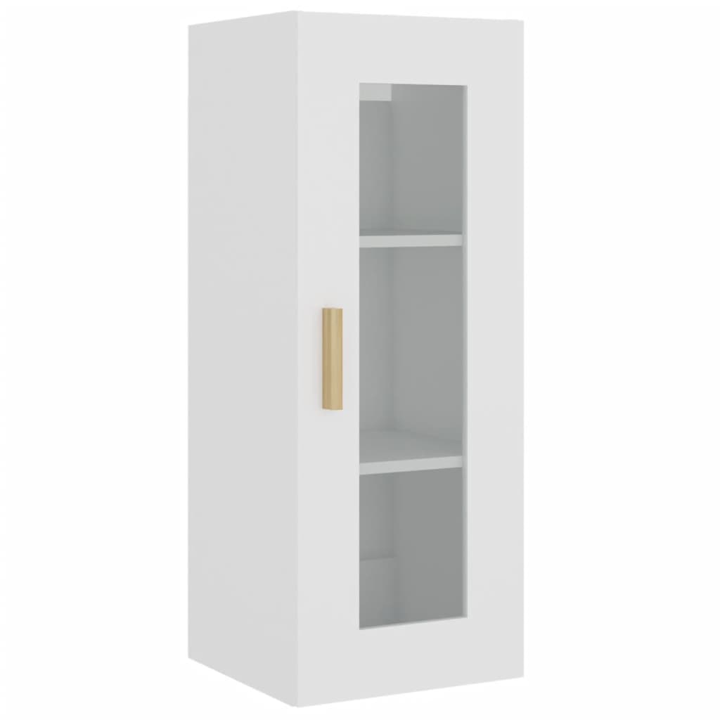 vidaXL Armoire murale blanc 34,5x34x90 cm