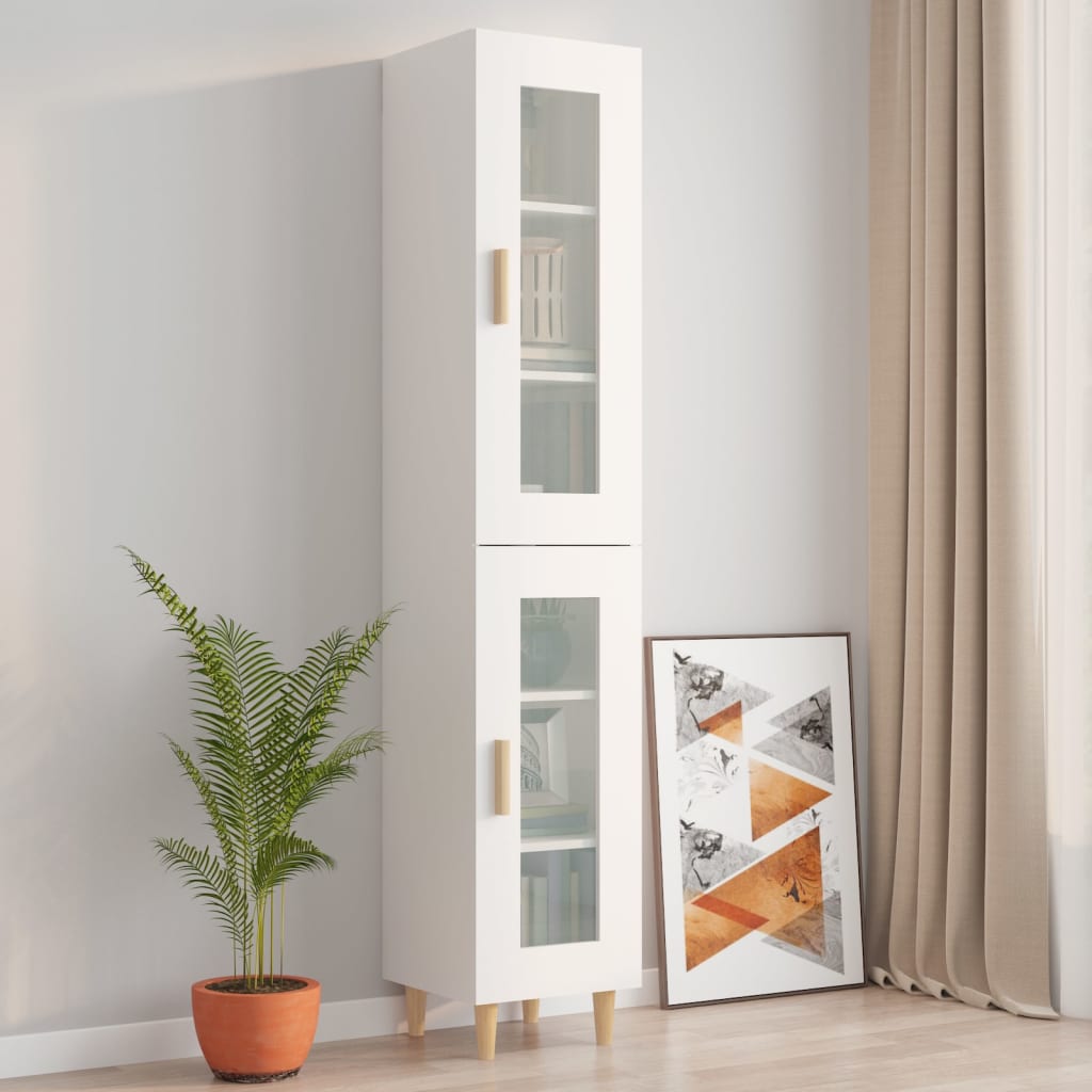 vidaXL Armoire murale blanc 34,5x34x90 cm
