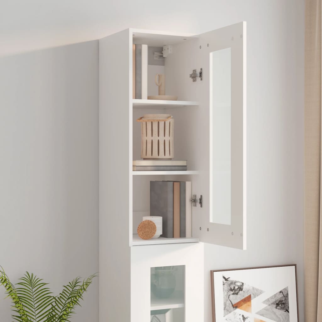 vidaXL Armoire murale blanc 34,5x34x90 cm