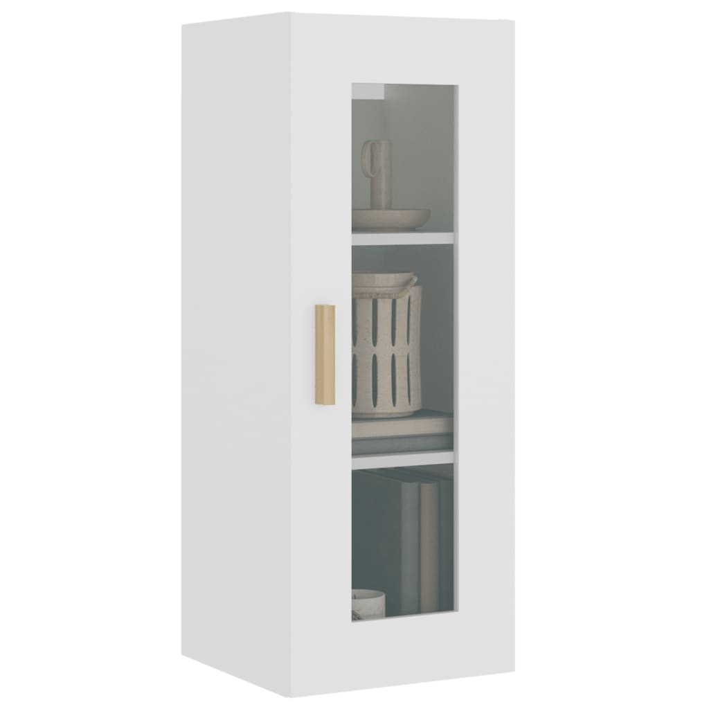 vidaXL Armoire murale blanc 34,5x34x90 cm