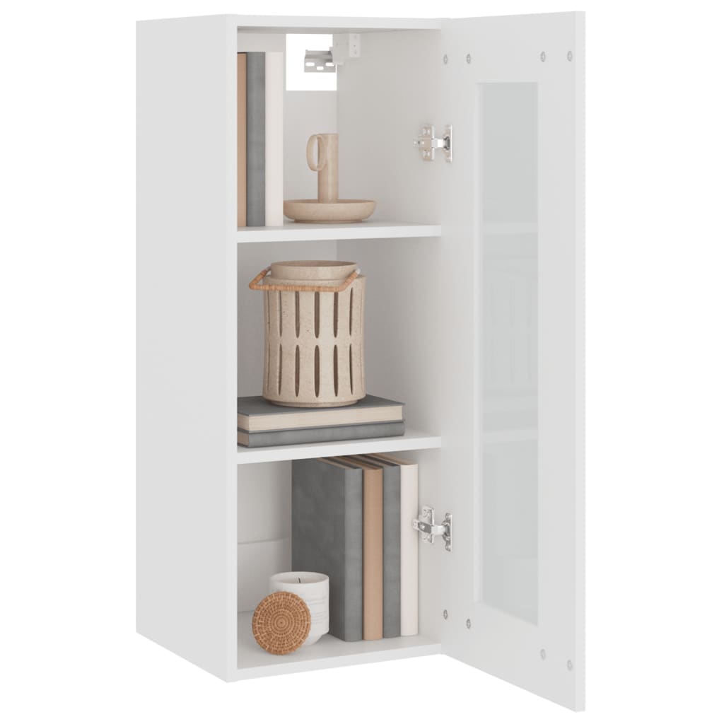 vidaXL Armoire murale blanc 34,5x34x90 cm