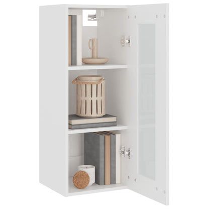 vidaXL Armoire murale blanc 34,5x34x90 cm
