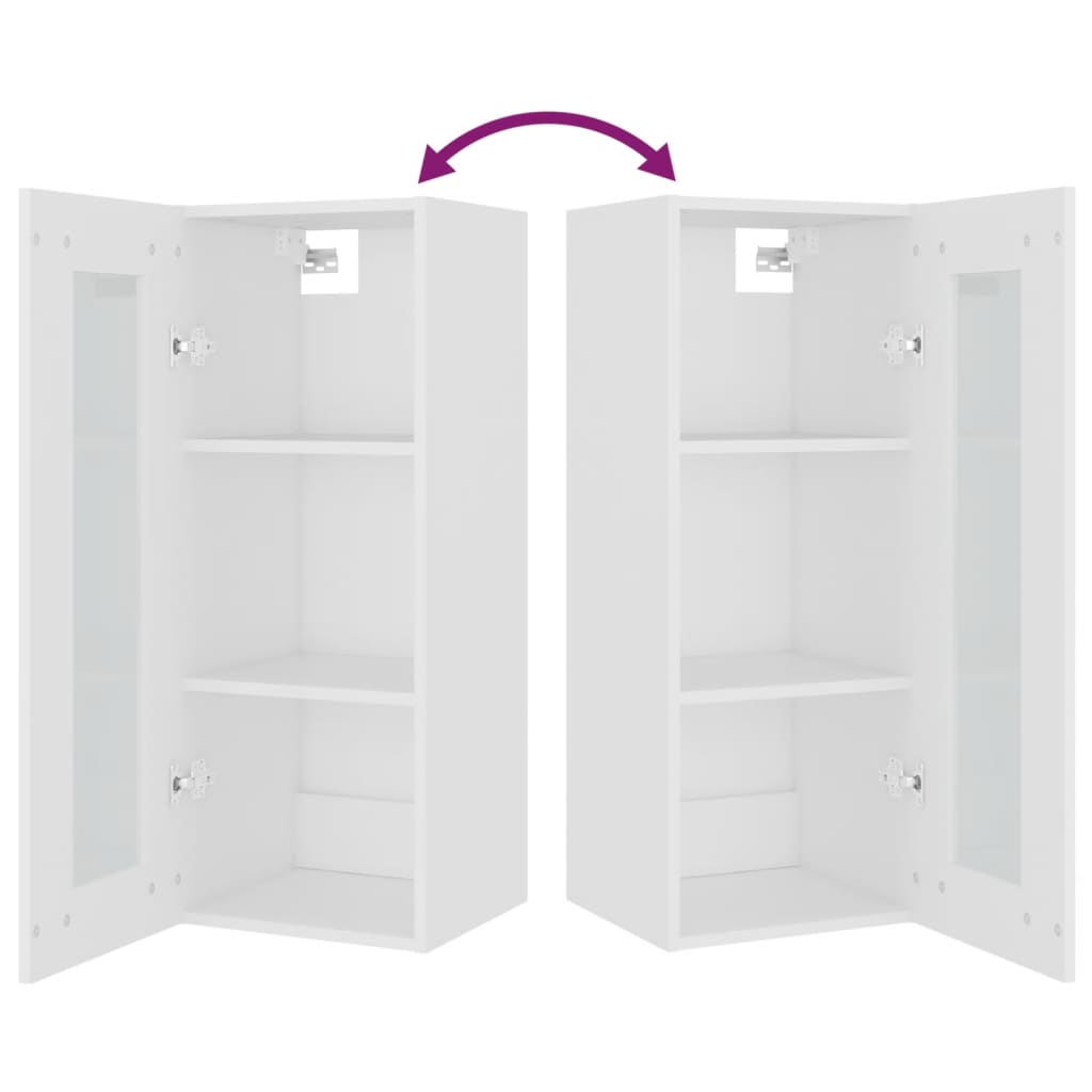 vidaXL Armoire murale blanc 34,5x34x90 cm