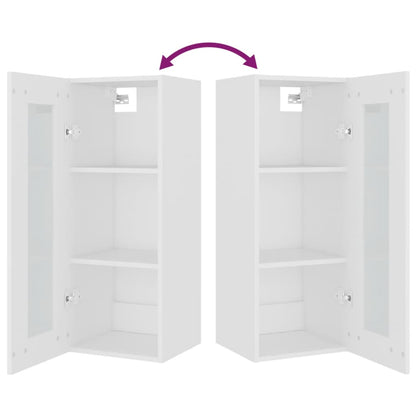 vidaXL Armoire murale blanc 34,5x34x90 cm
