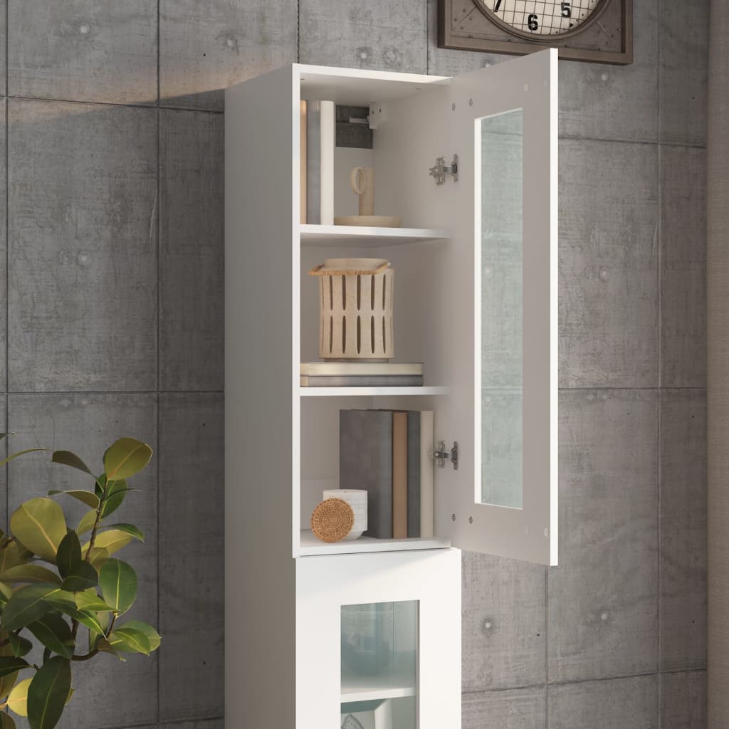 vidaXL Armoire murale blanc 34,5x34x90 cm
