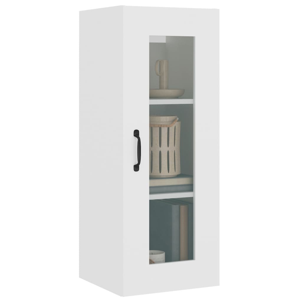vidaXL Armoire murale blanc 34,5x34x90 cm
