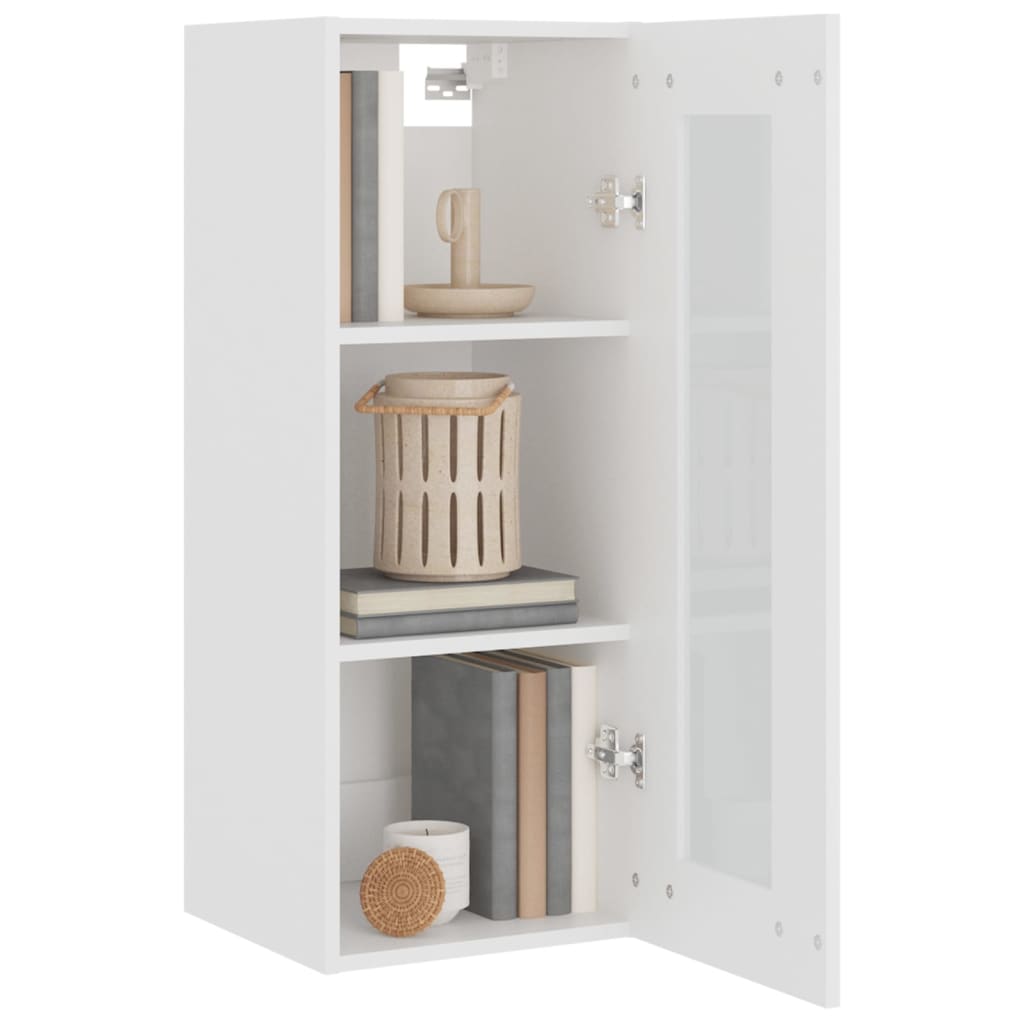 vidaXL Armoire murale blanc 34,5x34x90 cm