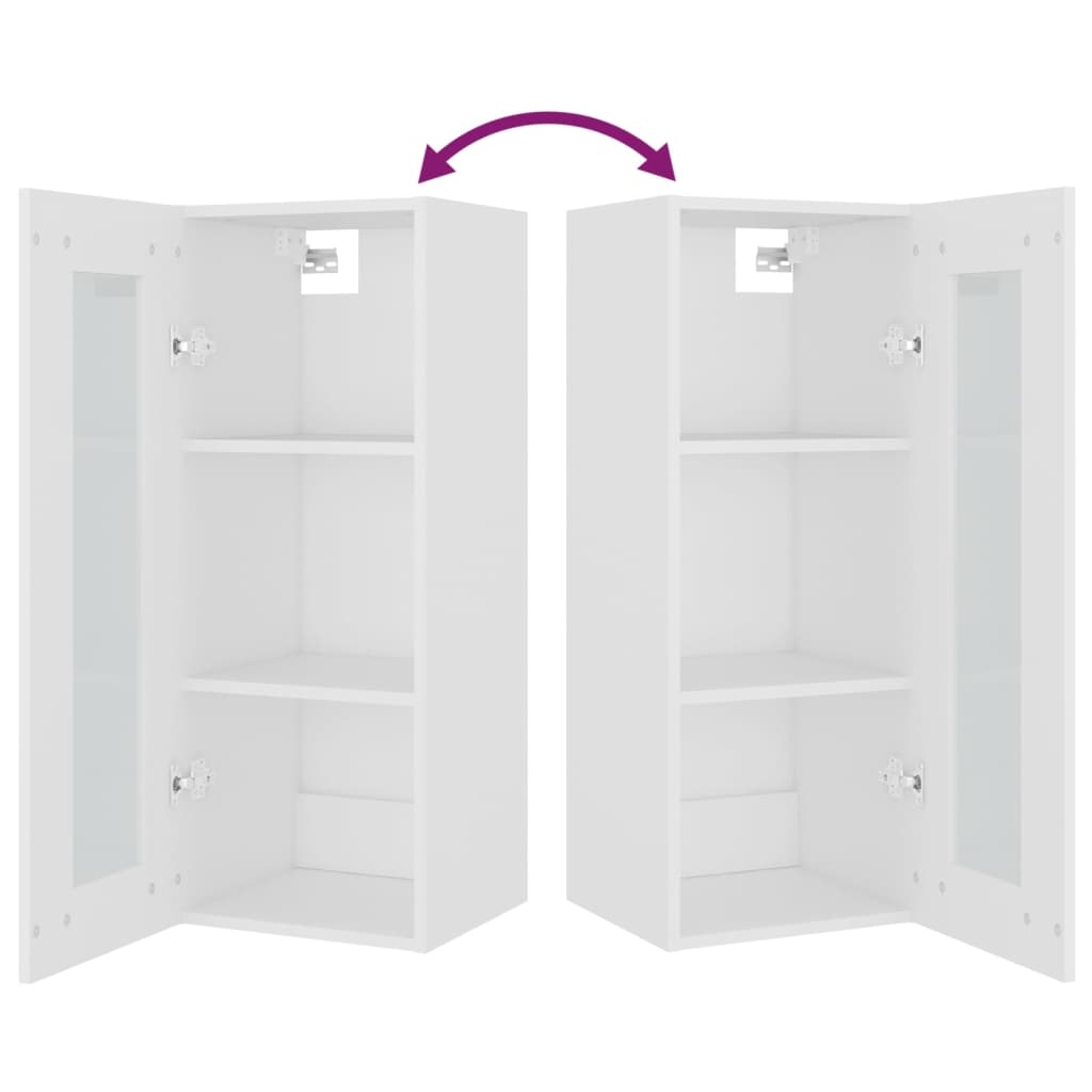 vidaXL Armoire murale blanc 34,5x34x90 cm