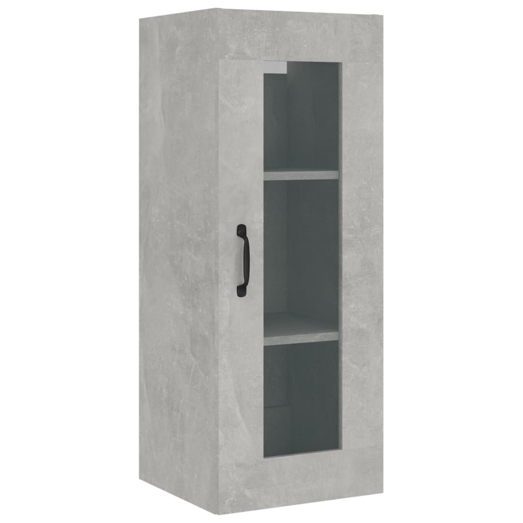 vidaXL Meuble haut gris béton 34,5x34x90 cm