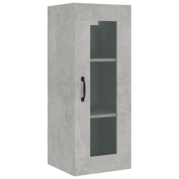 vidaXL Meuble haut gris béton 34,5x34x90 cm