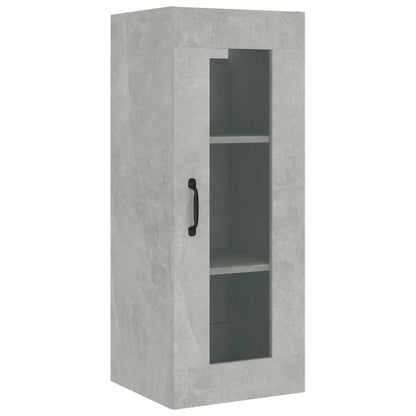 vidaXL Meuble haut gris béton 34,5x34x90 cm