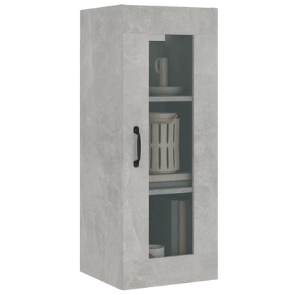 vidaXL Meuble haut gris béton 34,5x34x90 cm