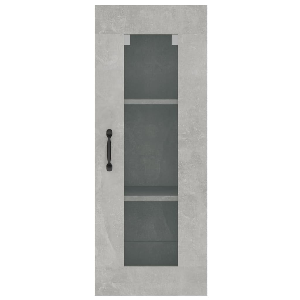 vidaXL Meuble haut gris béton 34,5x34x90 cm