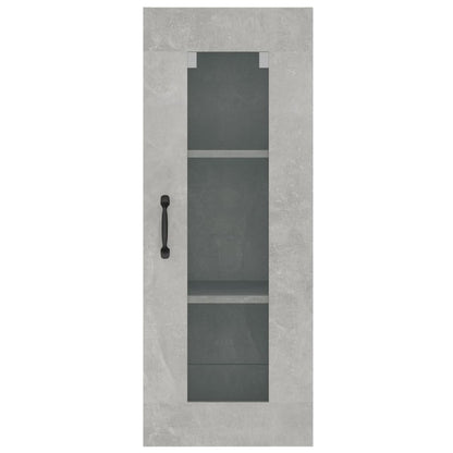 vidaXL Meuble haut gris béton 34,5x34x90 cm