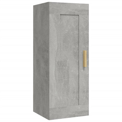 vidaXL Wandschrank Betongrau 35x34x90 cm Holzwerkstoff