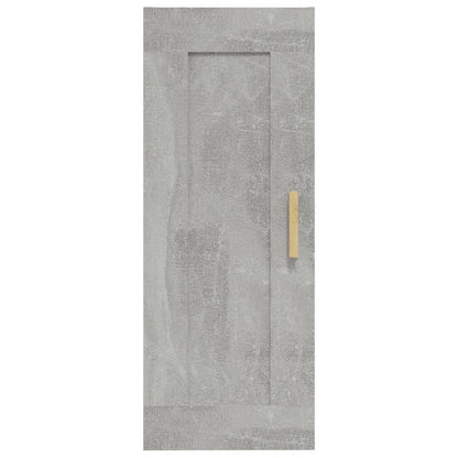vidaXL Wandschrank Betongrau 35x34x90 cm Holzwerkstoff
