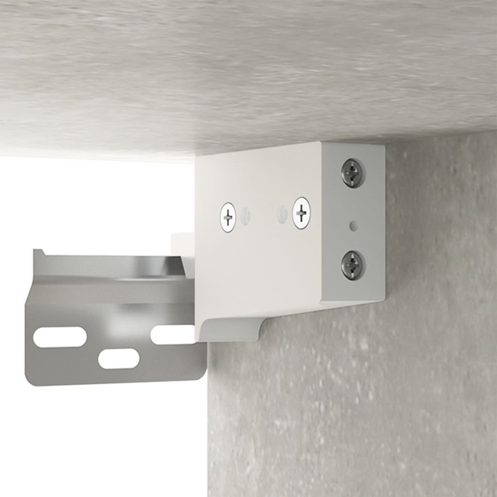 vidaXL Wandschrank Betongrau 35x34x90 cm Holzwerkstoff
